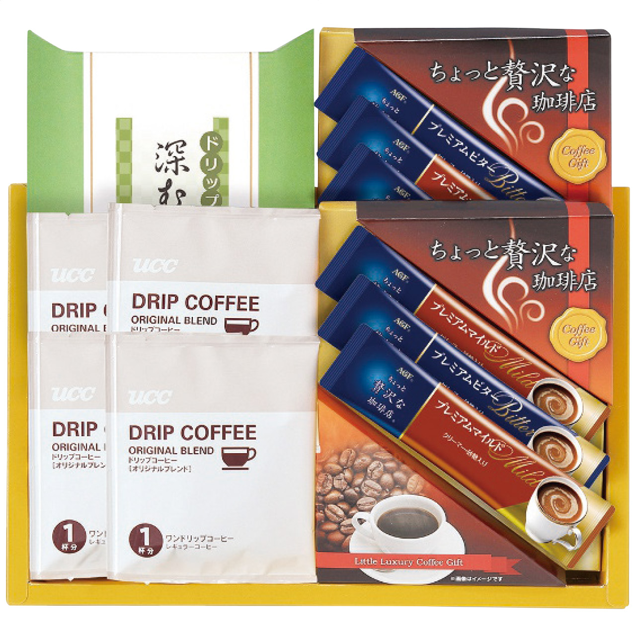 AGF・UCCコーヒー・ドリップ緑茶詰合せ ADB-25