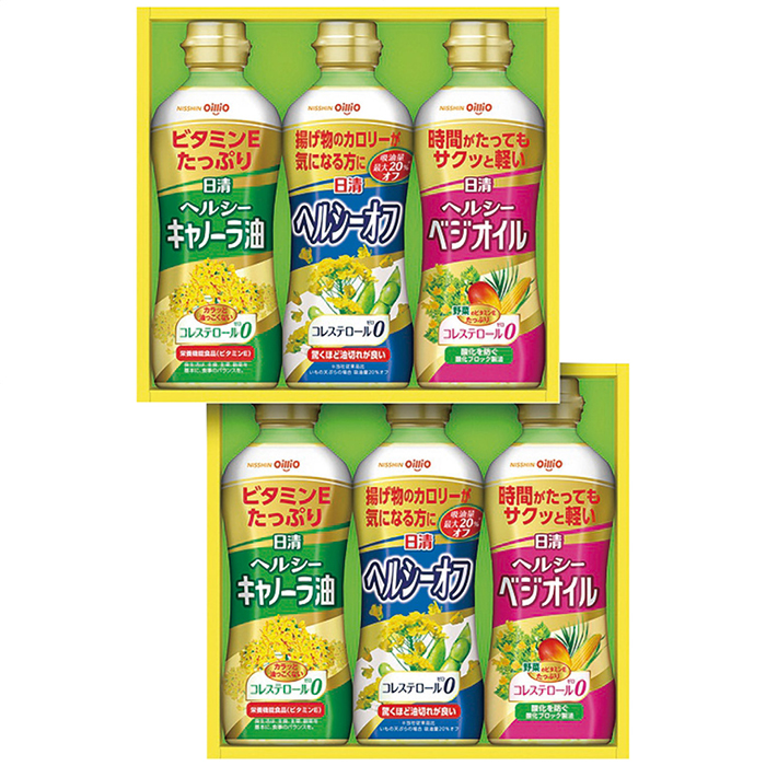 定価3,000円　日清オイリオ ヘルシーオイルギフト　賞味期限：製造より750日