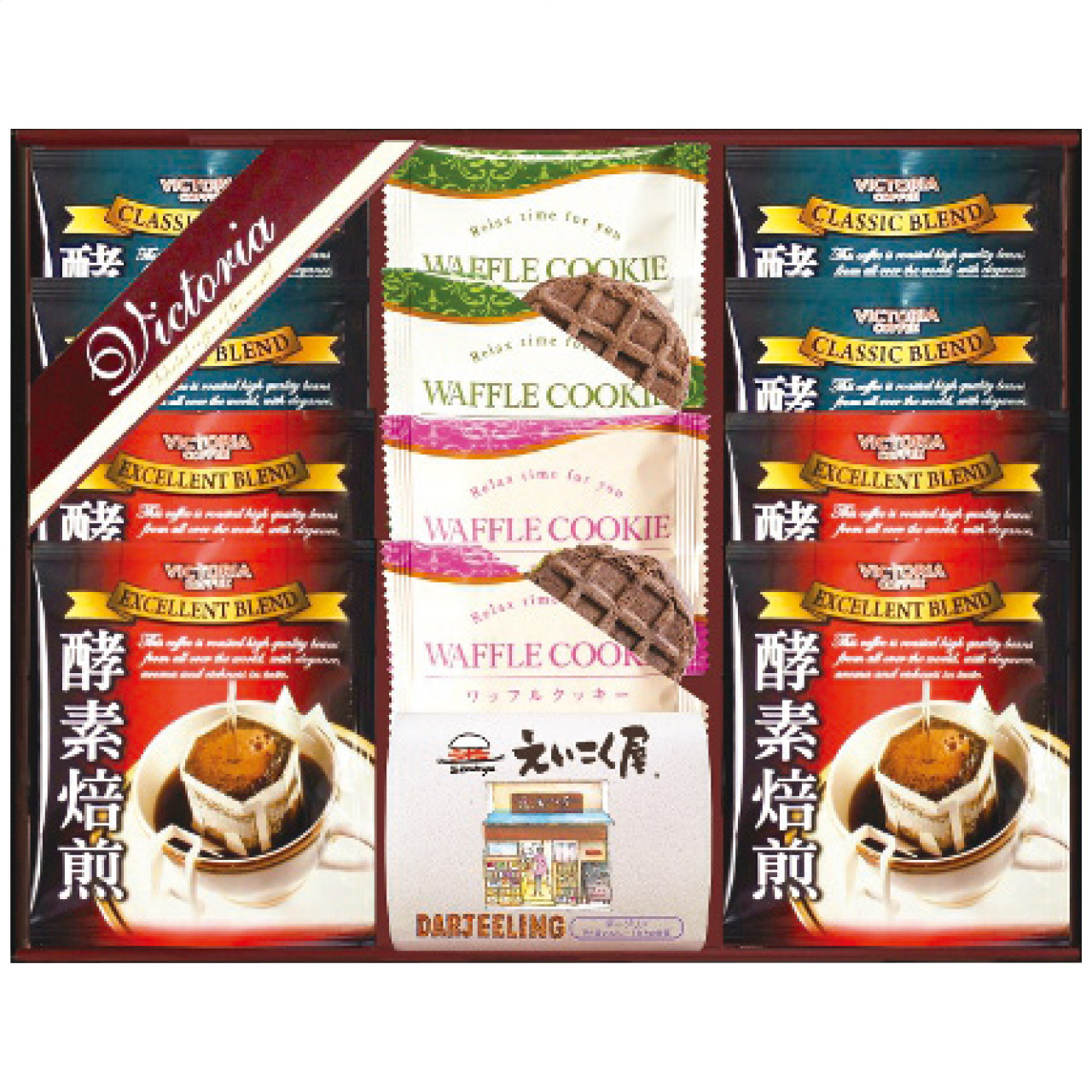 ドリップコーヒー＆紅茶・ワッフルクッキーセット VEM-20