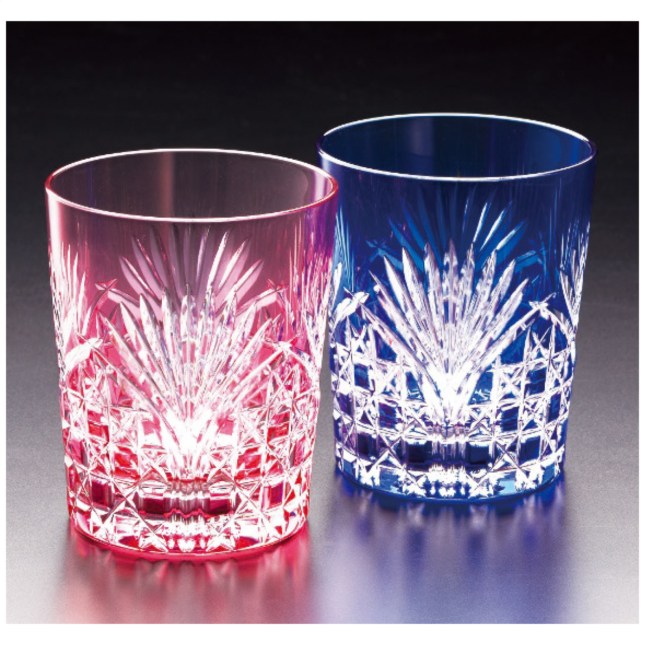 江戸切子ペアロックグラス