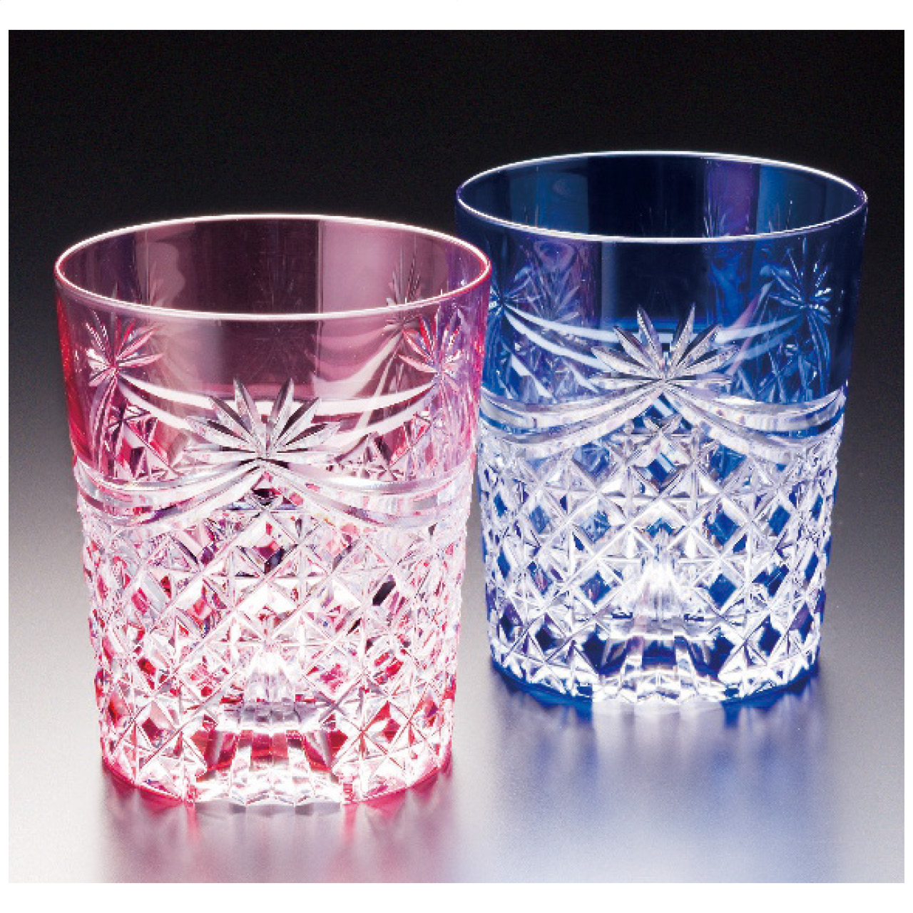 江戸切子ペアロックグラス