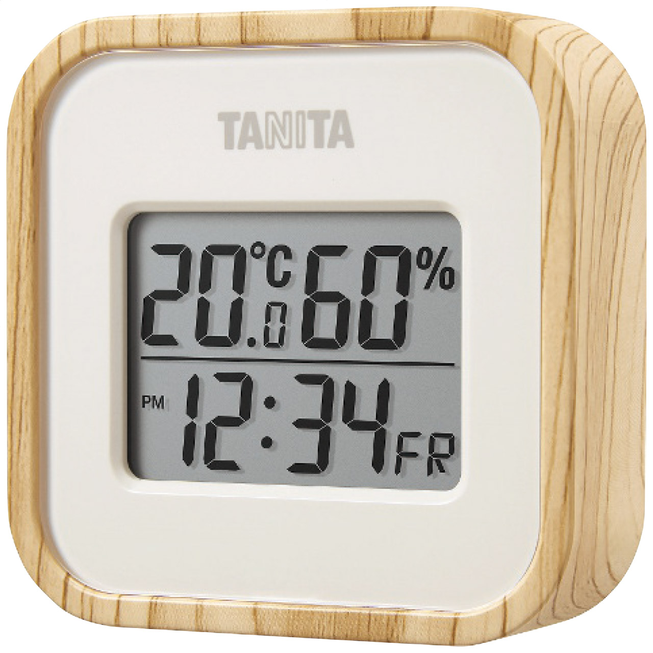 デジタル温湿度計(ホワイトウッド)