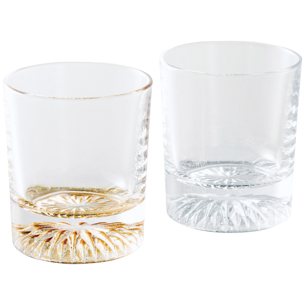 オールドグラスペアセット ゴールド＆シルバー