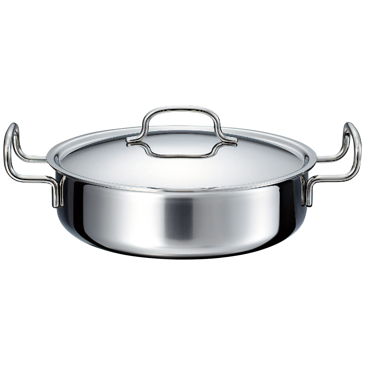 全面7層 浅型両手鍋25cm