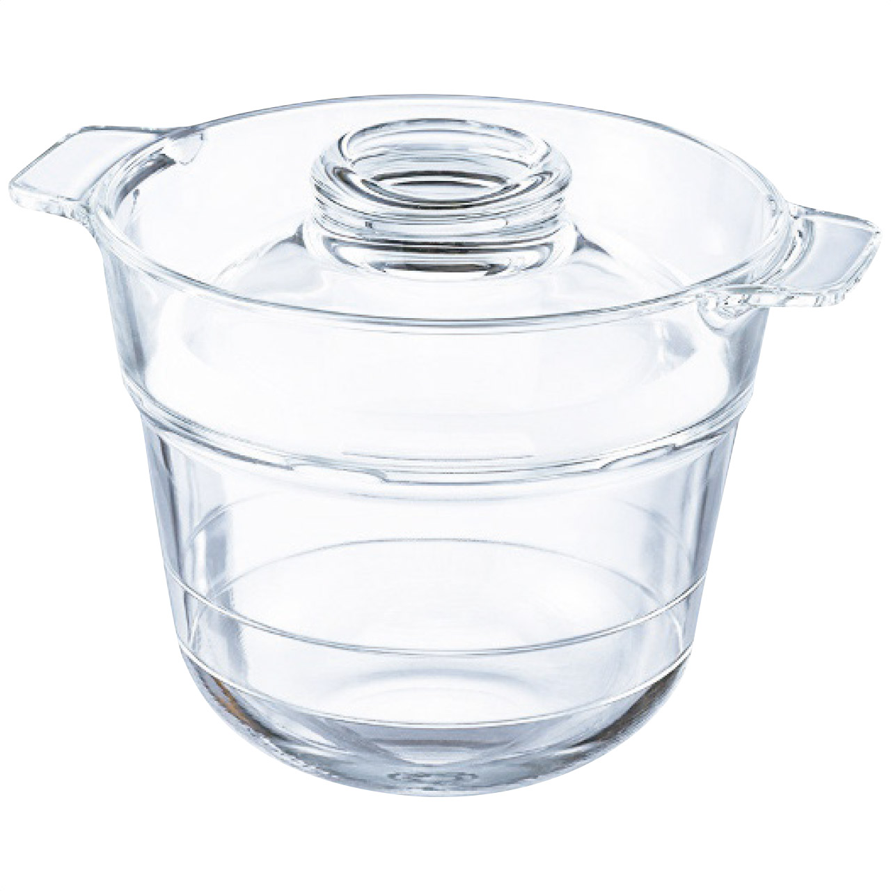 一膳屋 耐熱ガラス製電子レンジ用炊飯器(0.5～1合炊き)