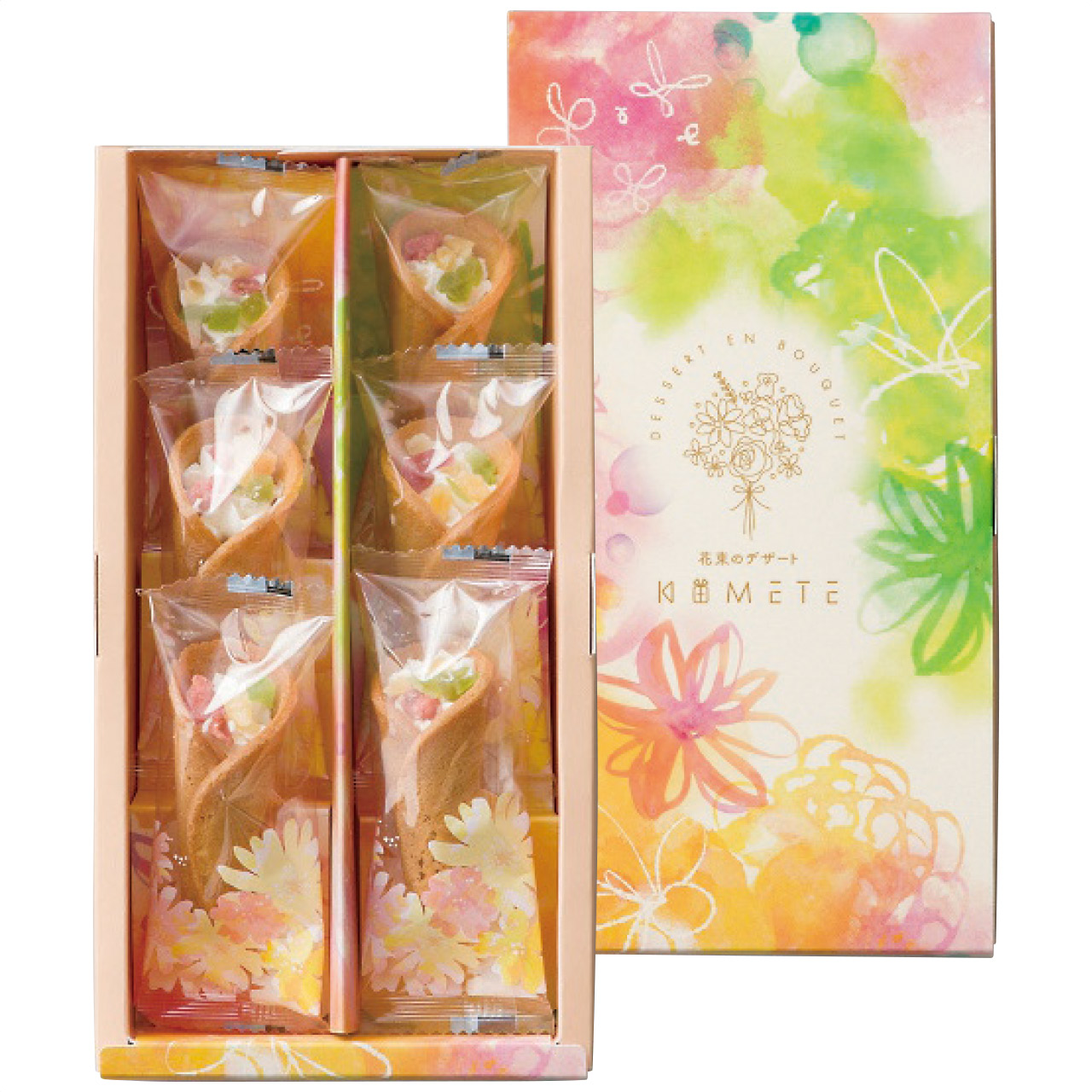 花束のデザート6個入