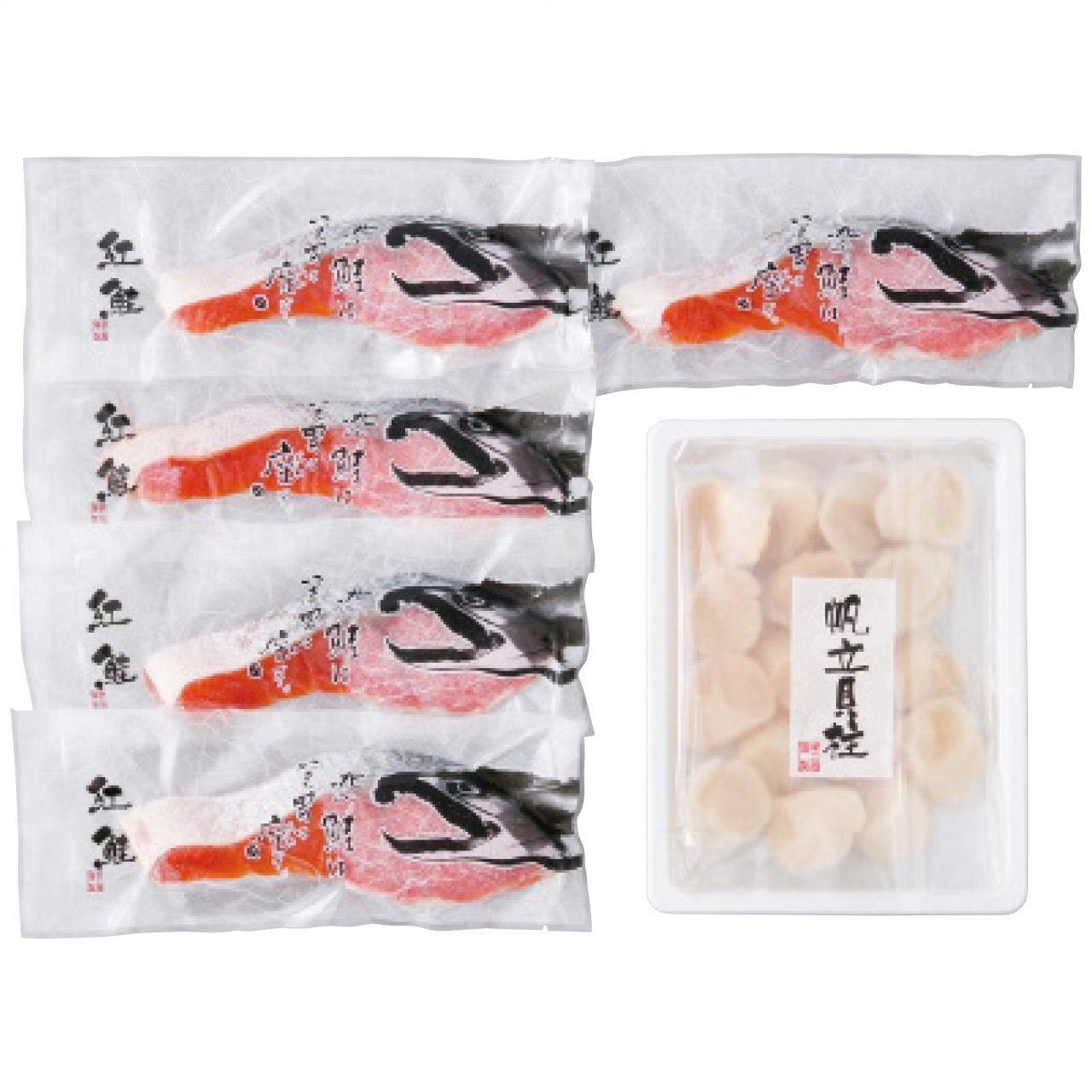 紅鮭切身・ホタテ貝柱