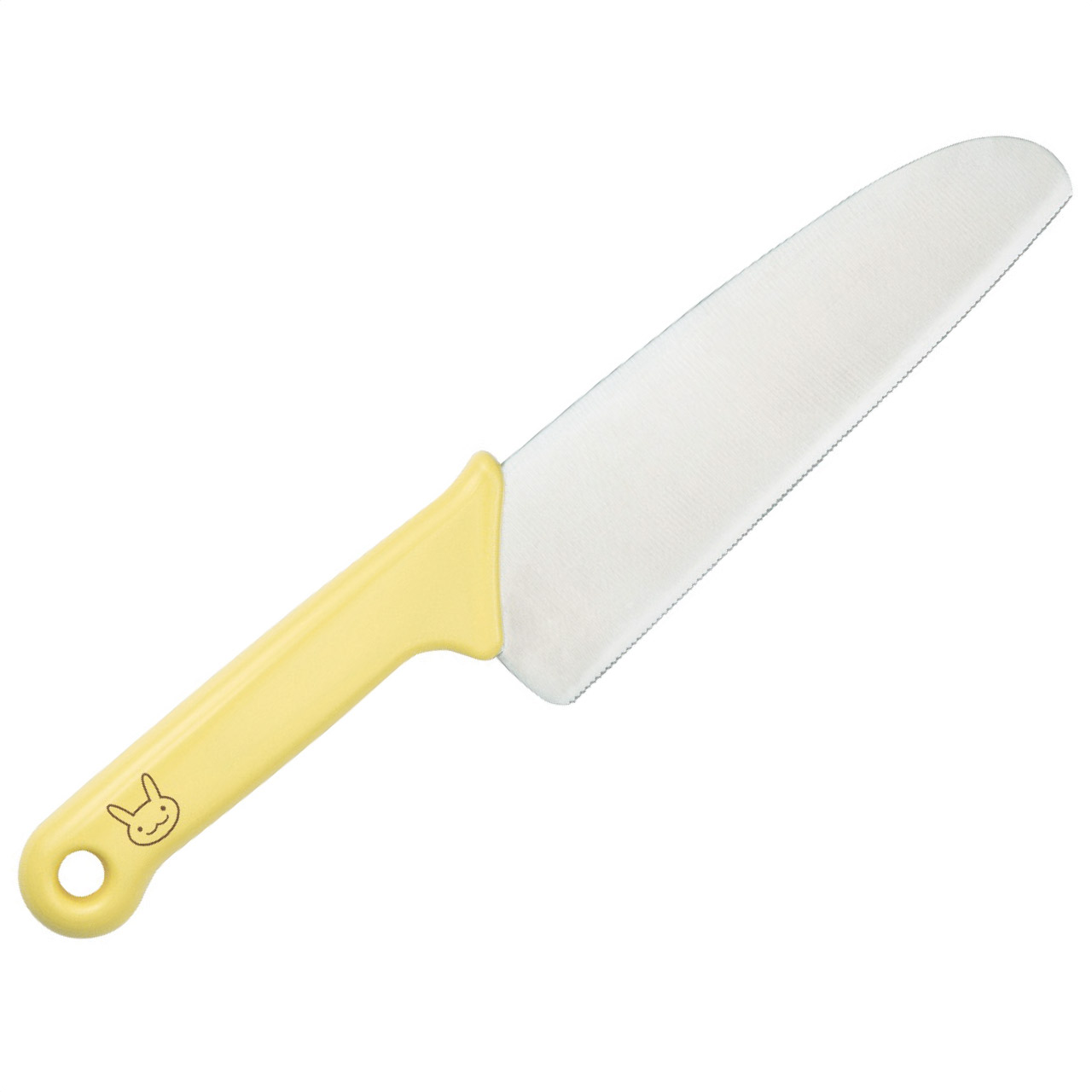 子ども包丁(中級用)ギザ刃 ウサギ イエロー