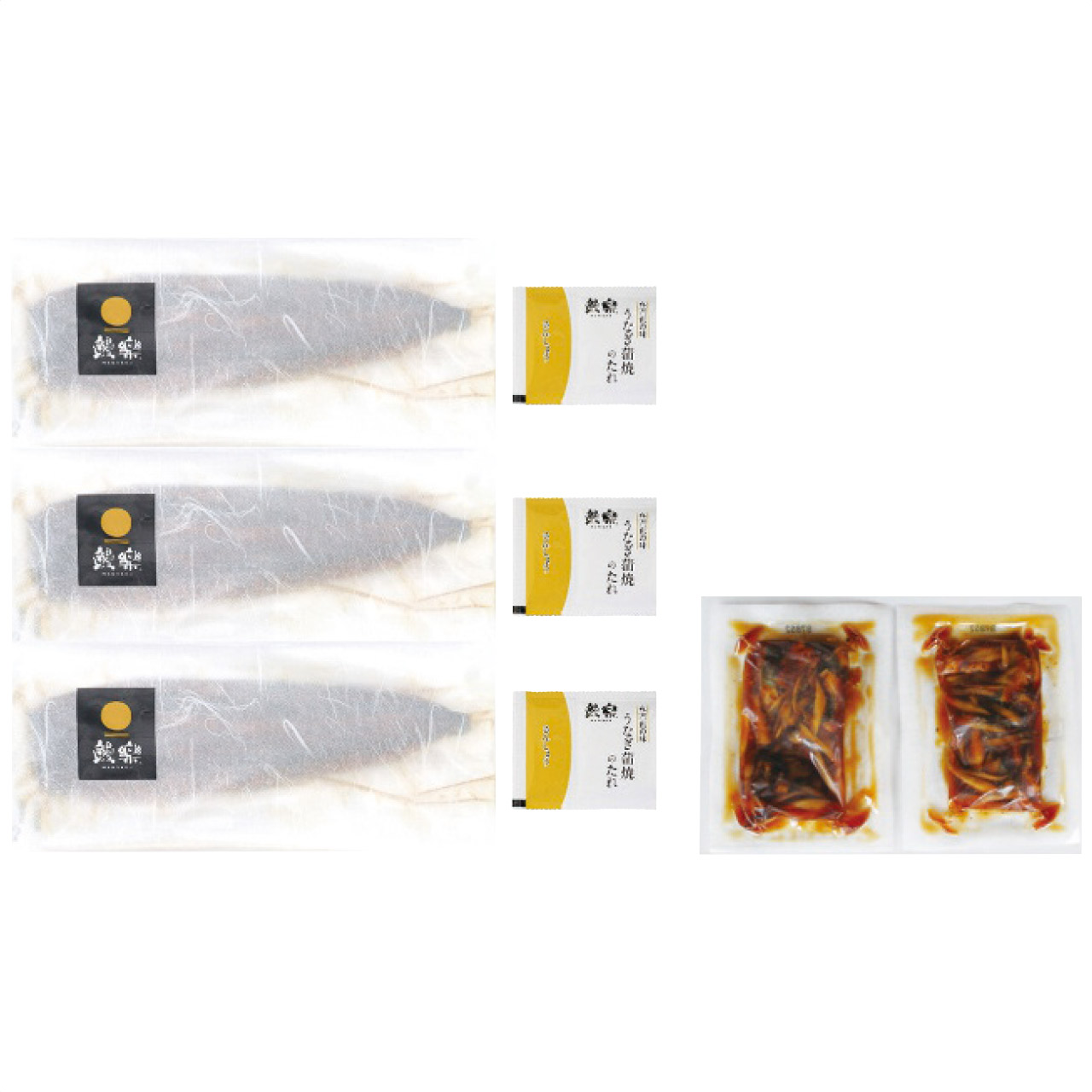 九州産うなぎ蒲焼3尾＋蒲焼きざみごぼう入2袋