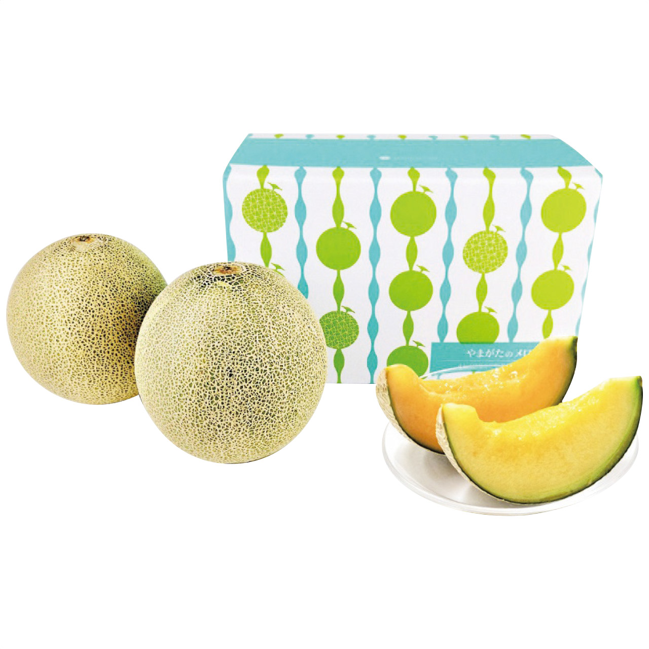 山形県産 華の会の庄内砂丘メロン2玉(赤・青肉)