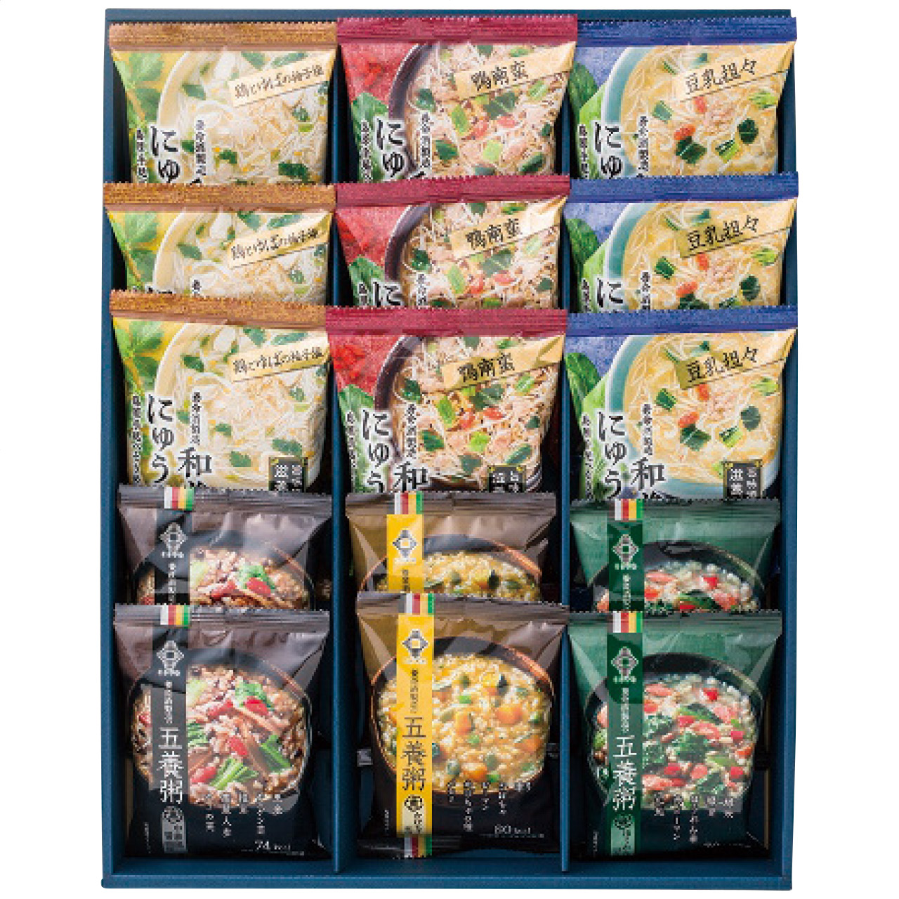 和養生にゅうめん3種と五養粥3種 15食セット WGK-50