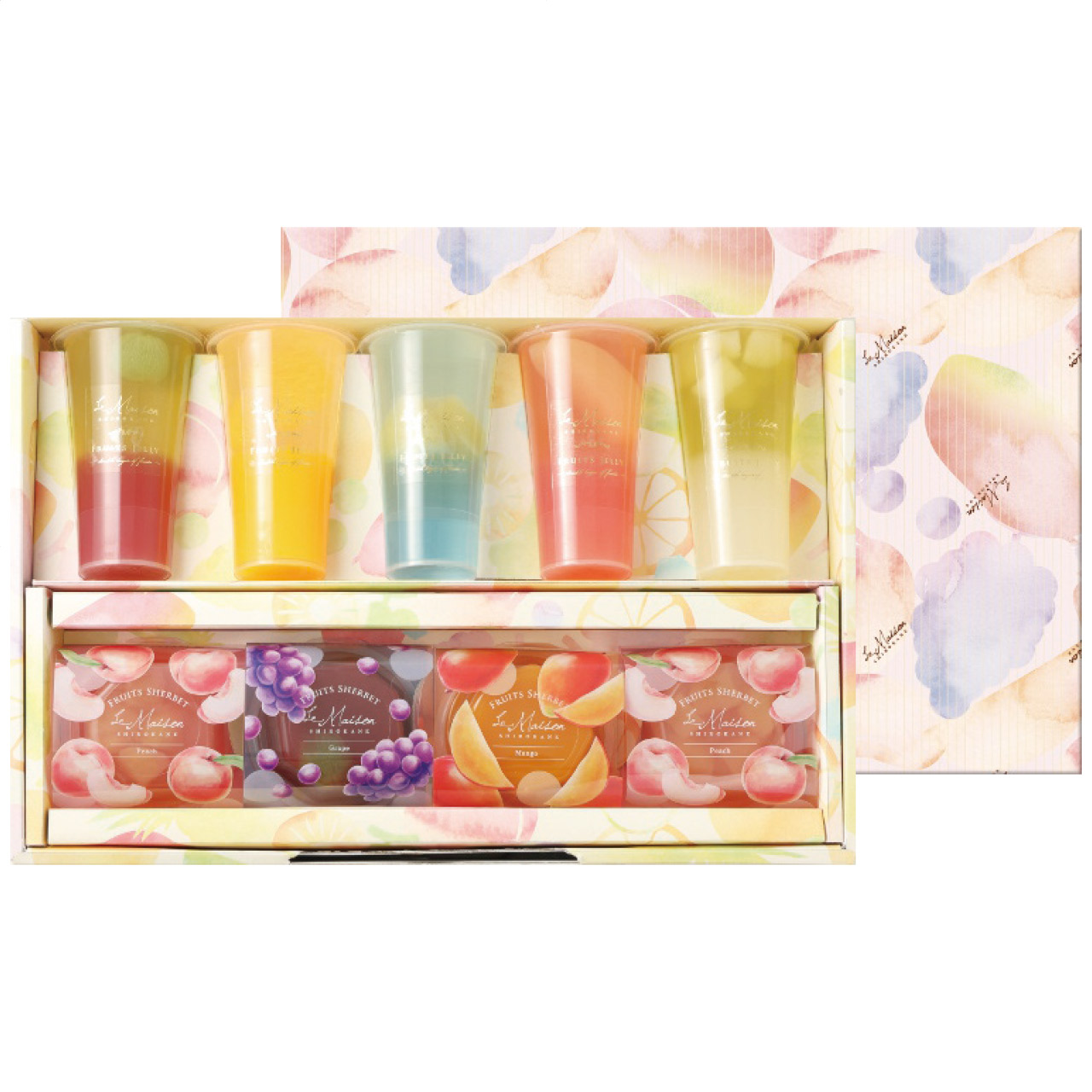 2層のフルーツゼリー＆凍らすシャーベットギフト