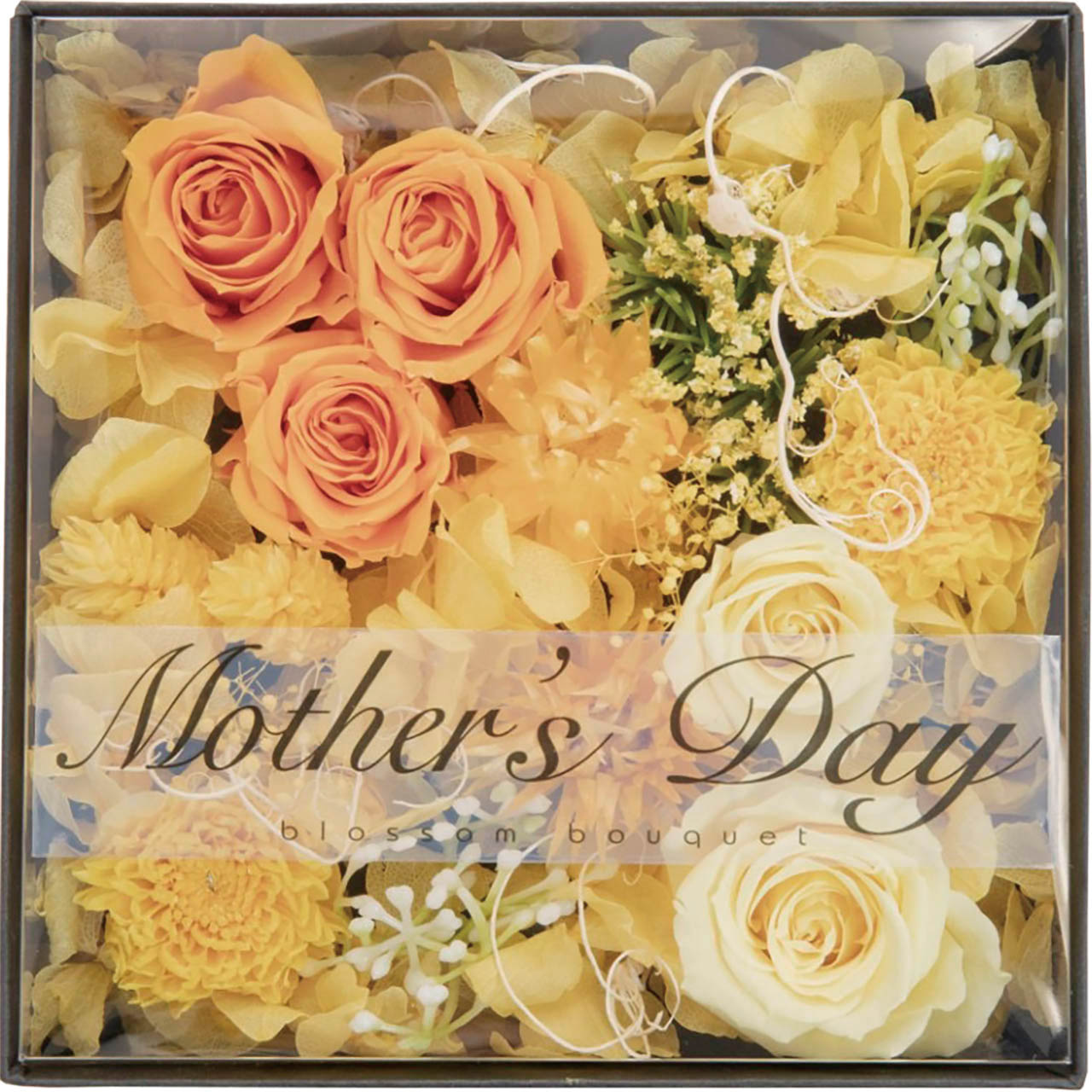 母の日 プリザーブドフラワー　フルールアンヴォーグ　イエロー