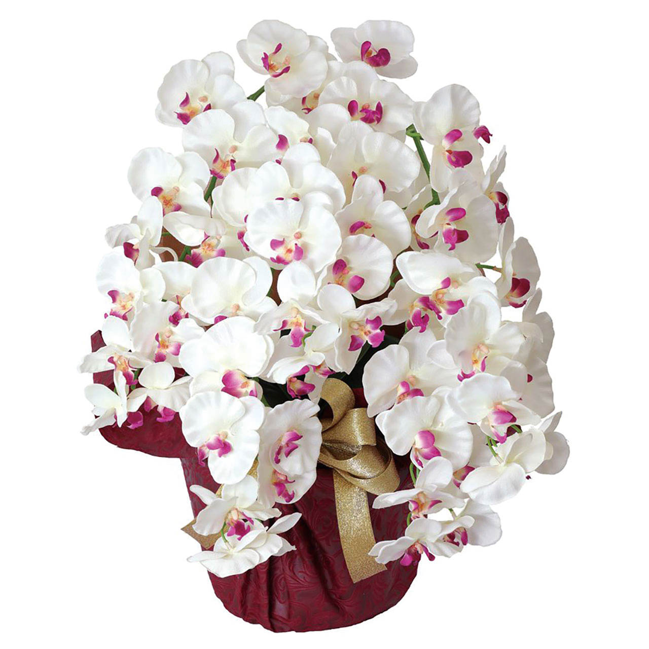 母の日 アーティフィシャルフラワー 5本立ち胡蝶蘭 ホワイトビューティー