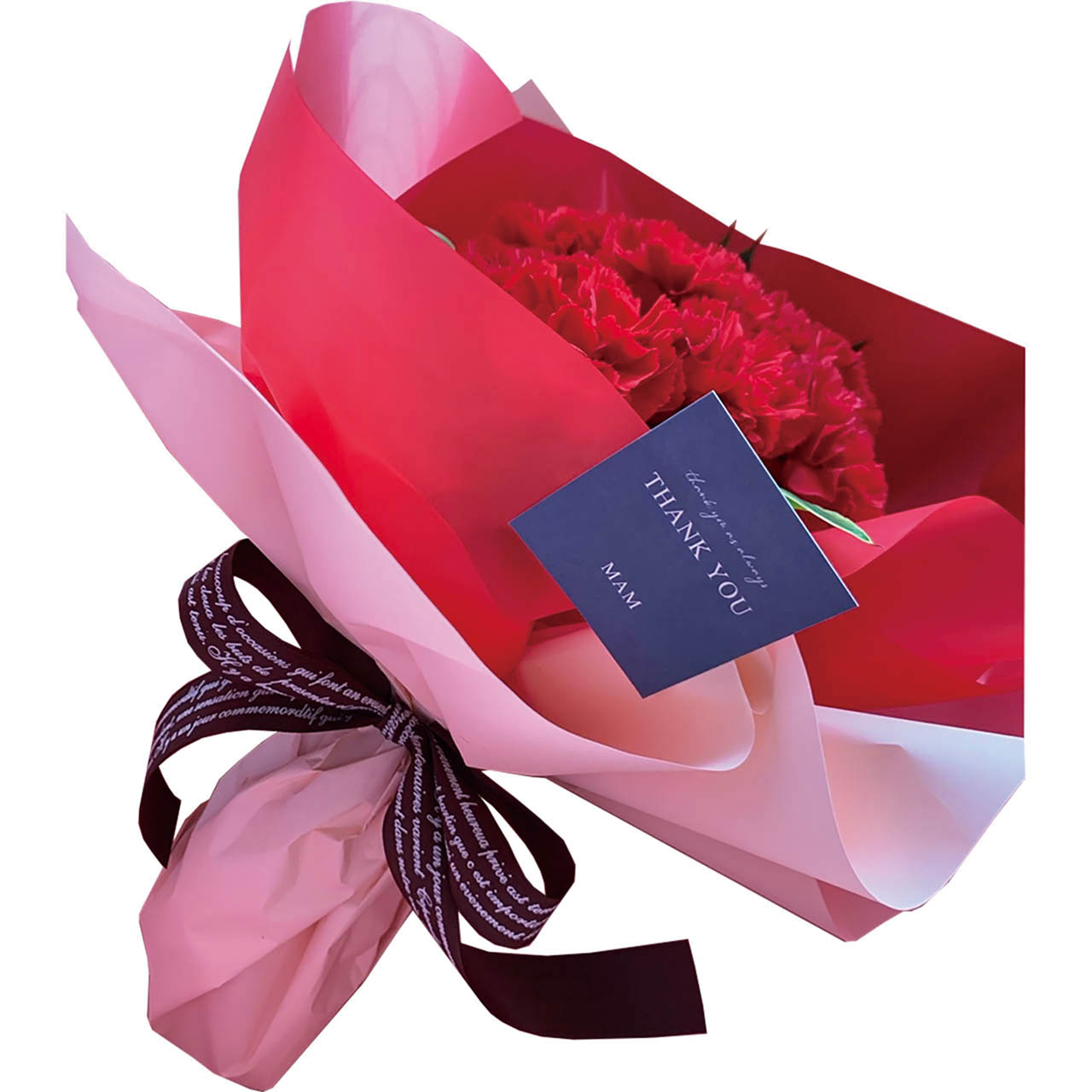 母の日 生花カーネーションブーケ　レッド 