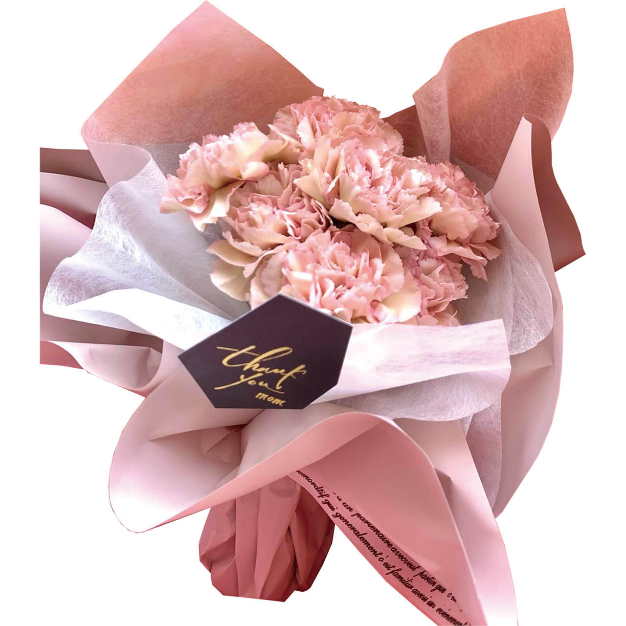 母の日 生花カーネーションブーケ　ピンク