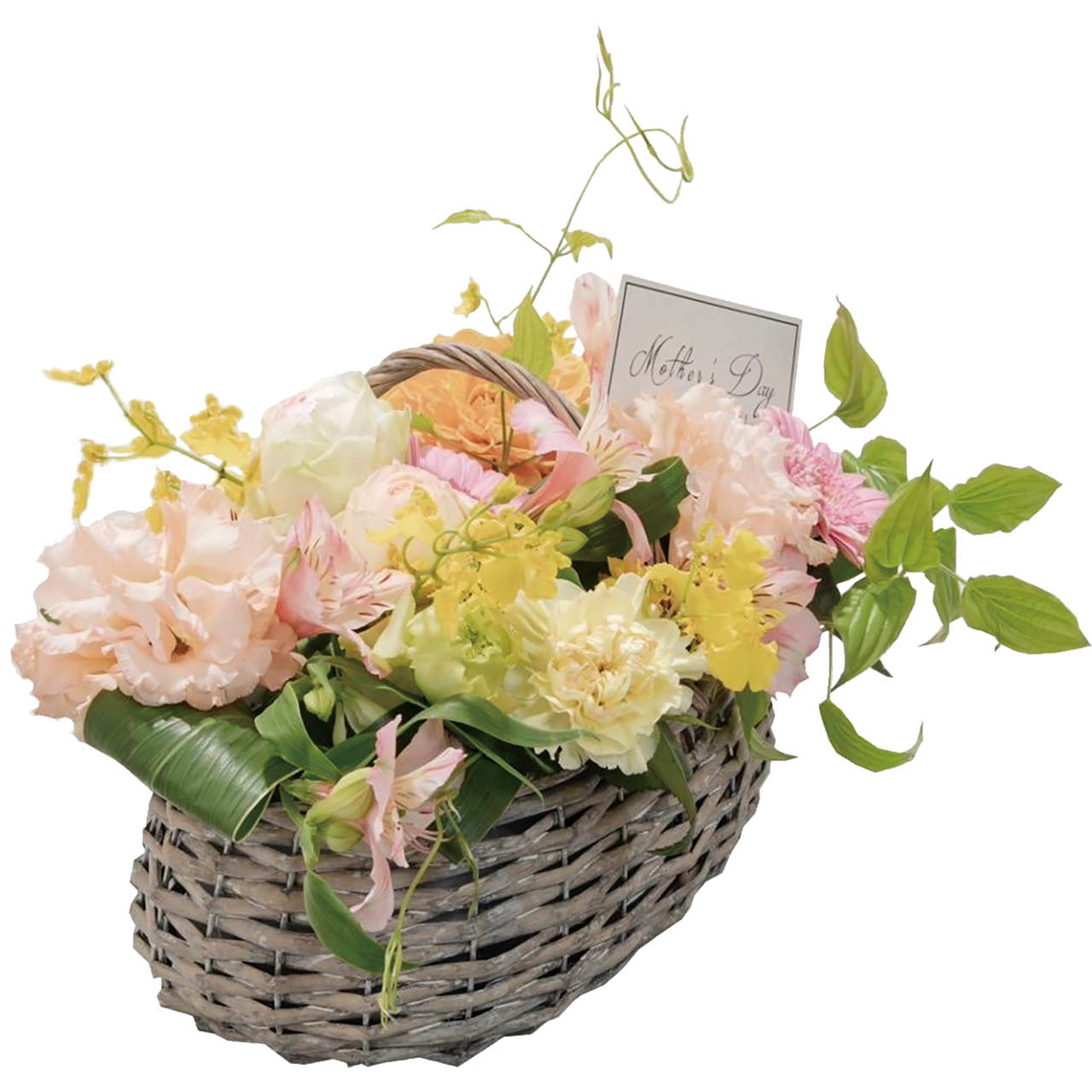 母の日 生花バスケットアレンジ