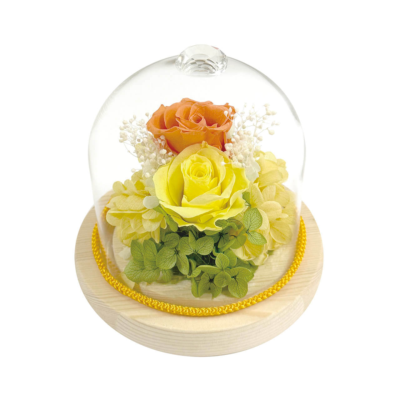 母の日 ジュエルガラスドーム　オレンジ