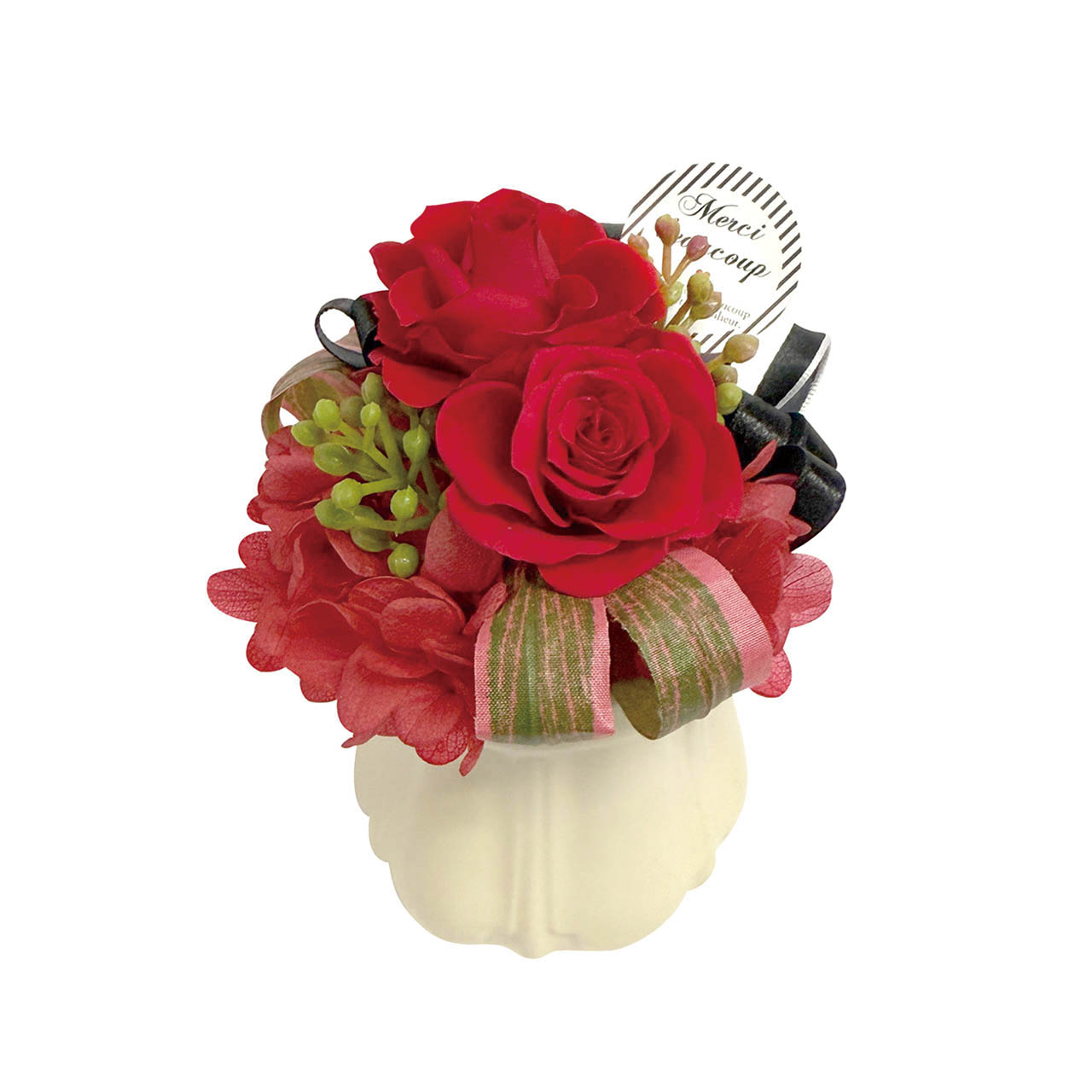母の日 プリザーブドフラワーアレンジメント　パルフェ　レッド