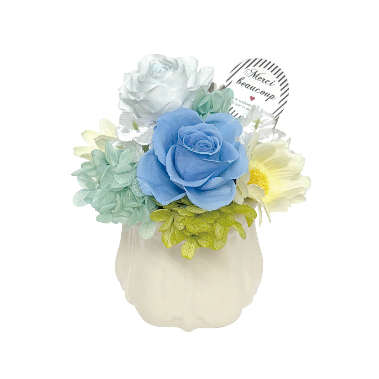 母の日 プリザーブドフラワーアレンジメント　パルフェ　ブルー