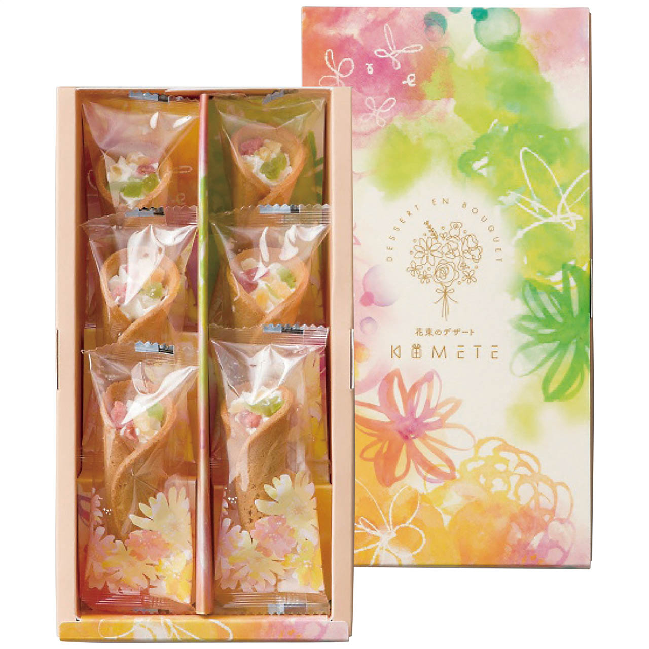 花束のデザート6個入