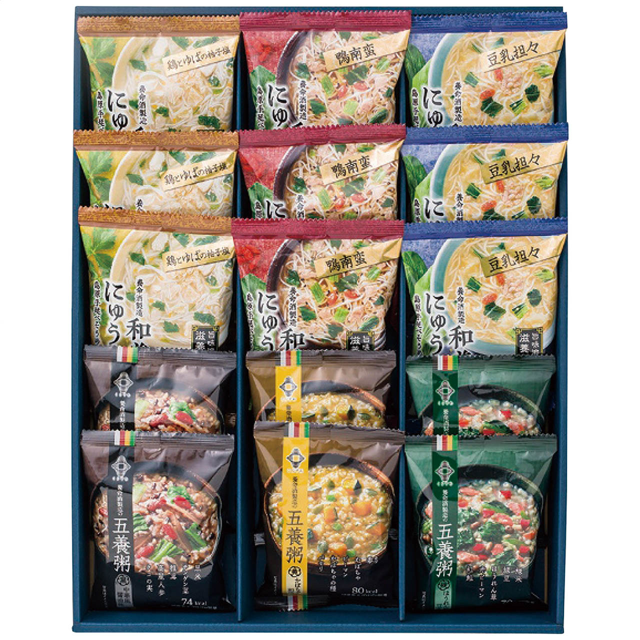 和養生にゅうめん3種と五養粥3種 15食セット WGK-50