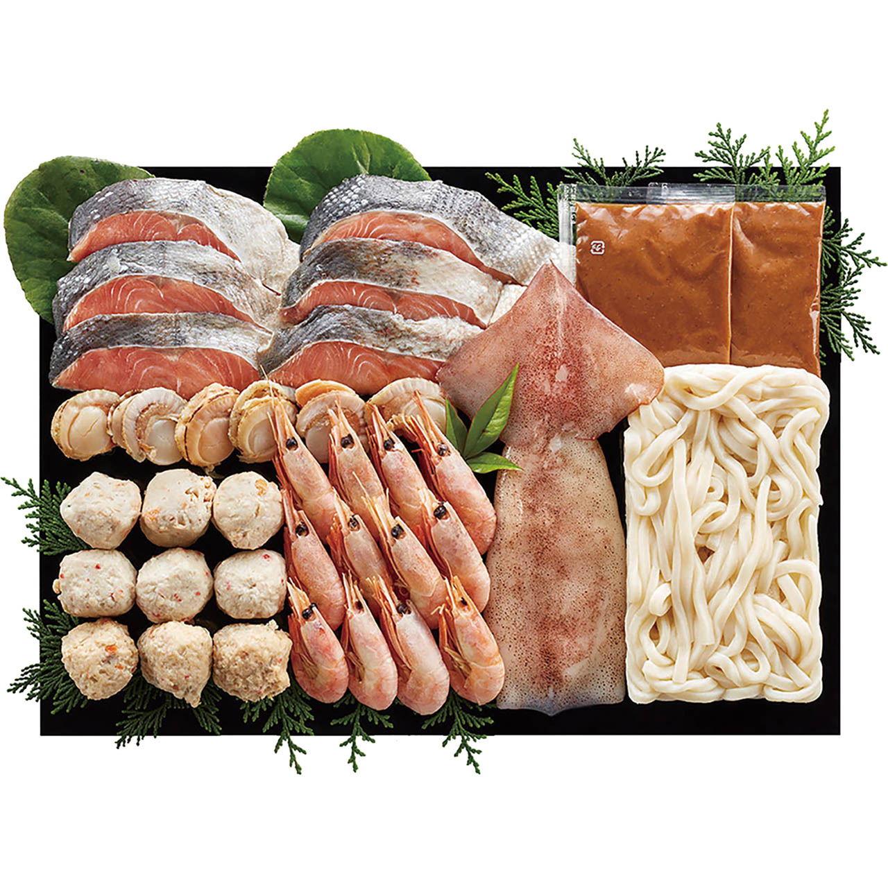 北海道名物 7種の具材を使用した石狩鍋セット