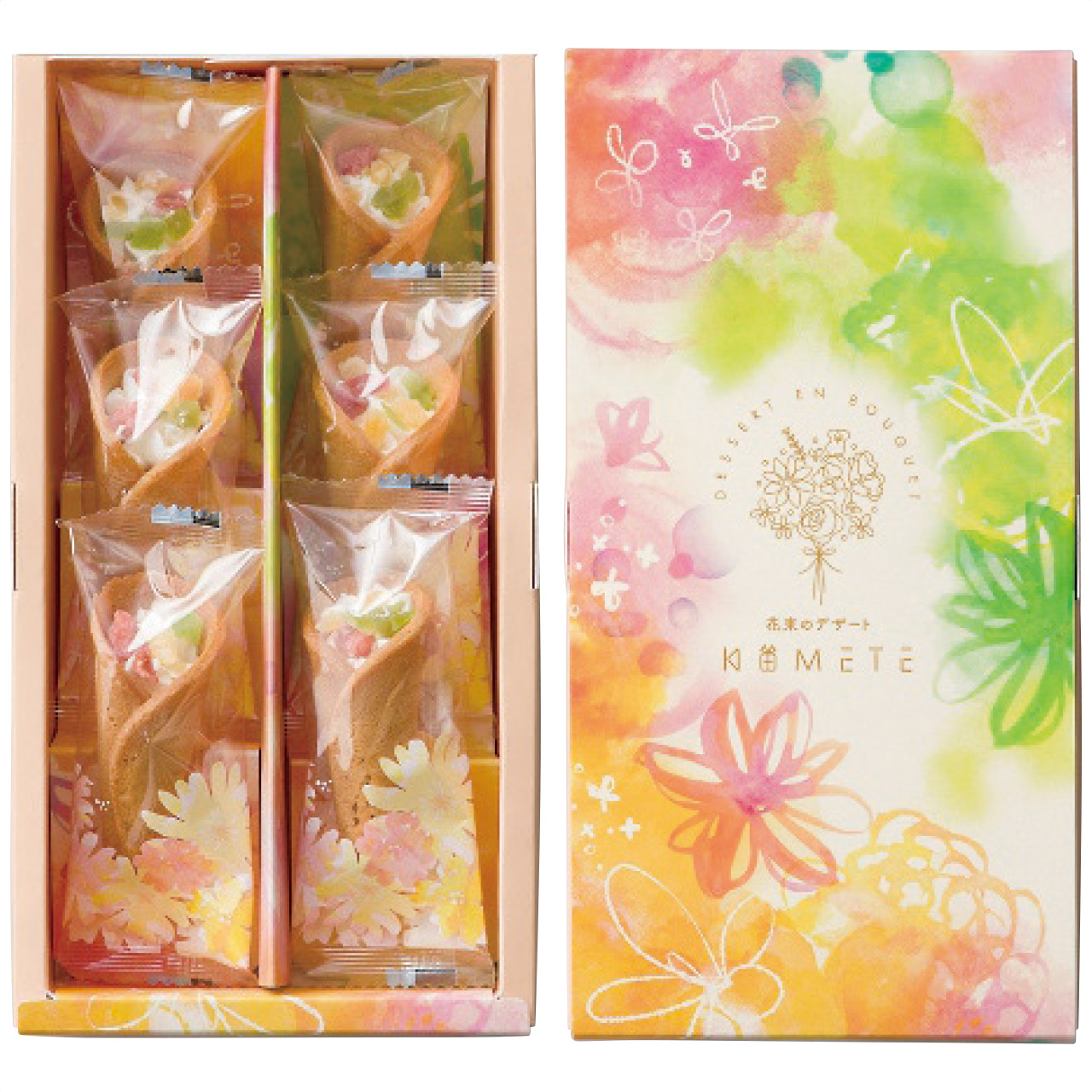 花束のデザート6個入