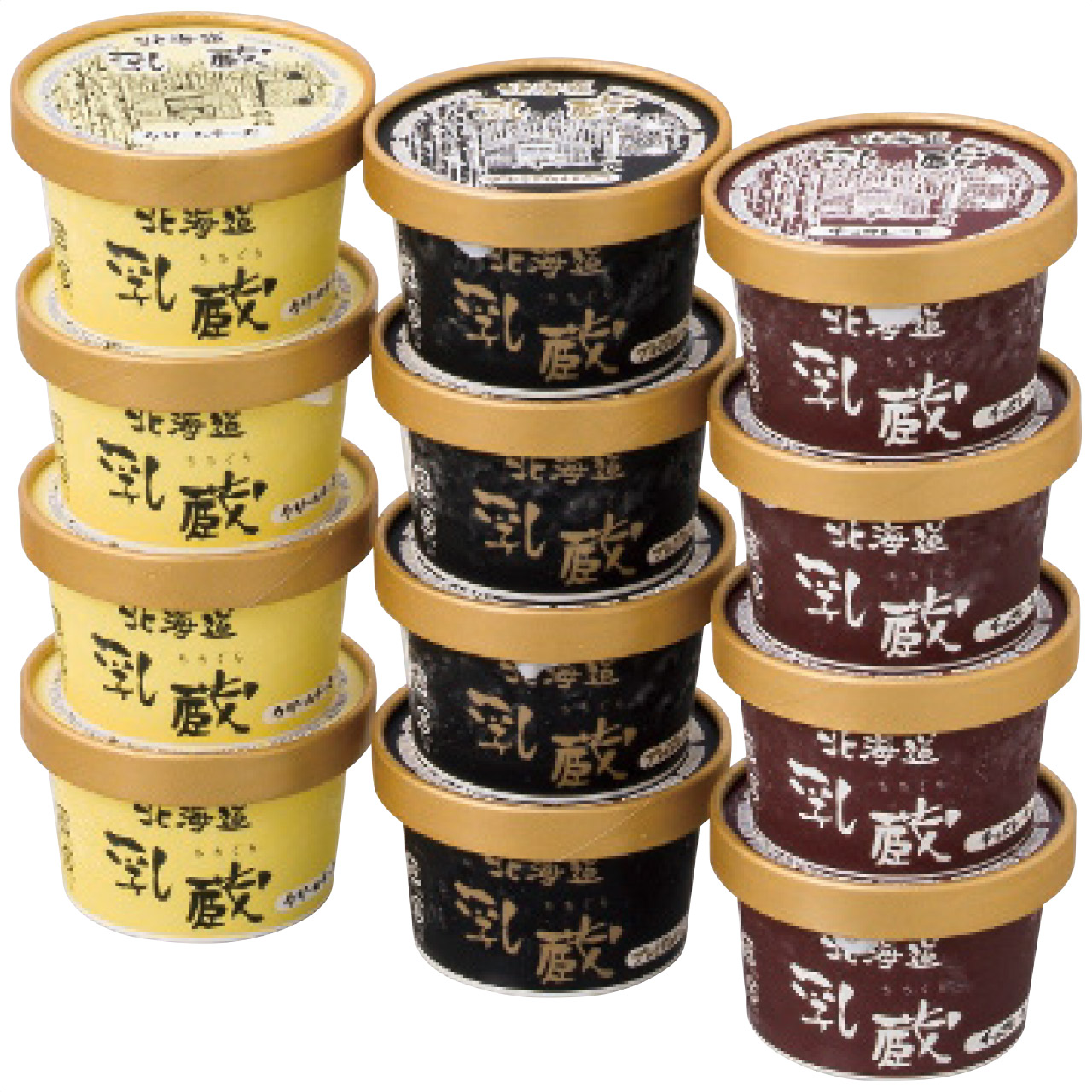 冬の濃厚アイスクリーム3種12個