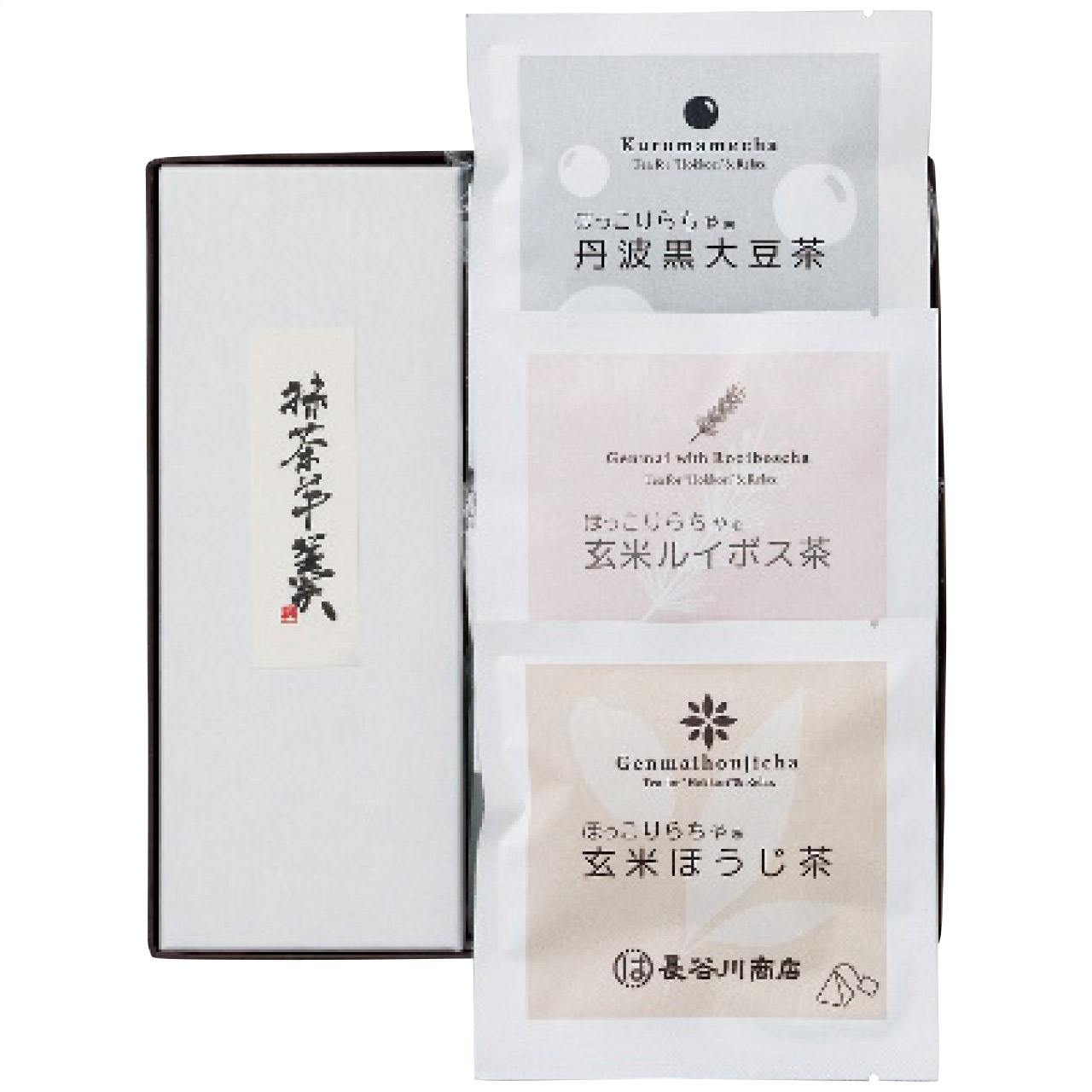 絹ごし羊羹(抹茶)1本・お茶3種セット