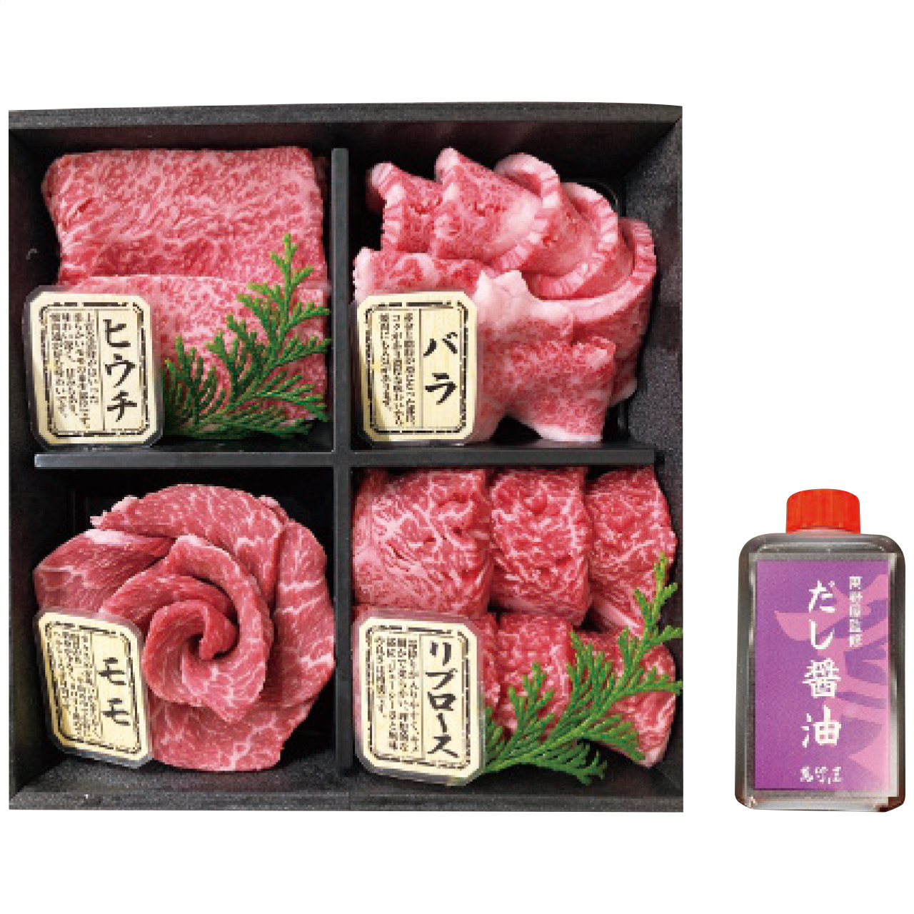 萬野和牛 焼肉4種＆だし醤油セット