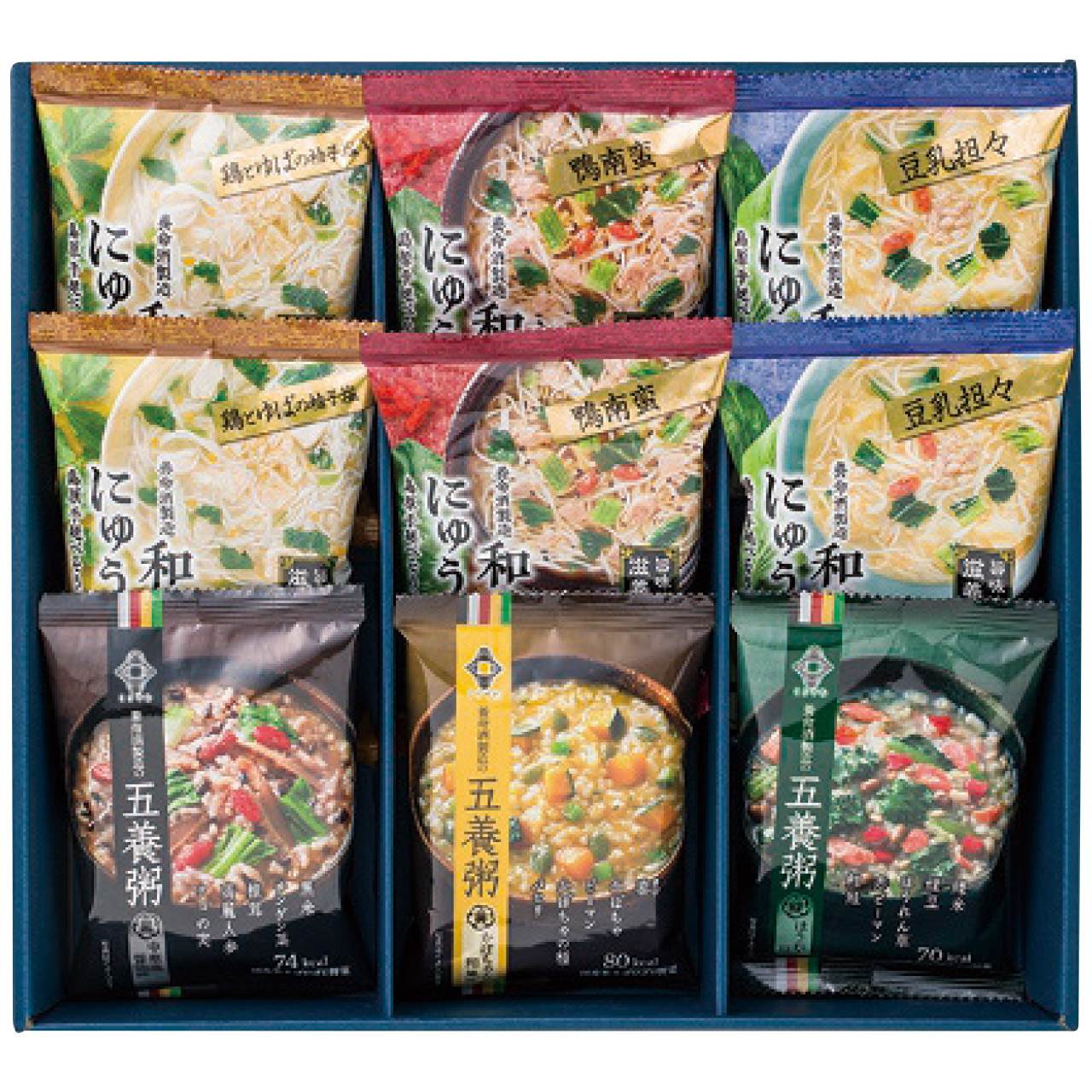 和養生にゅうめん3種と五養粥3種 9食セット WGK-30