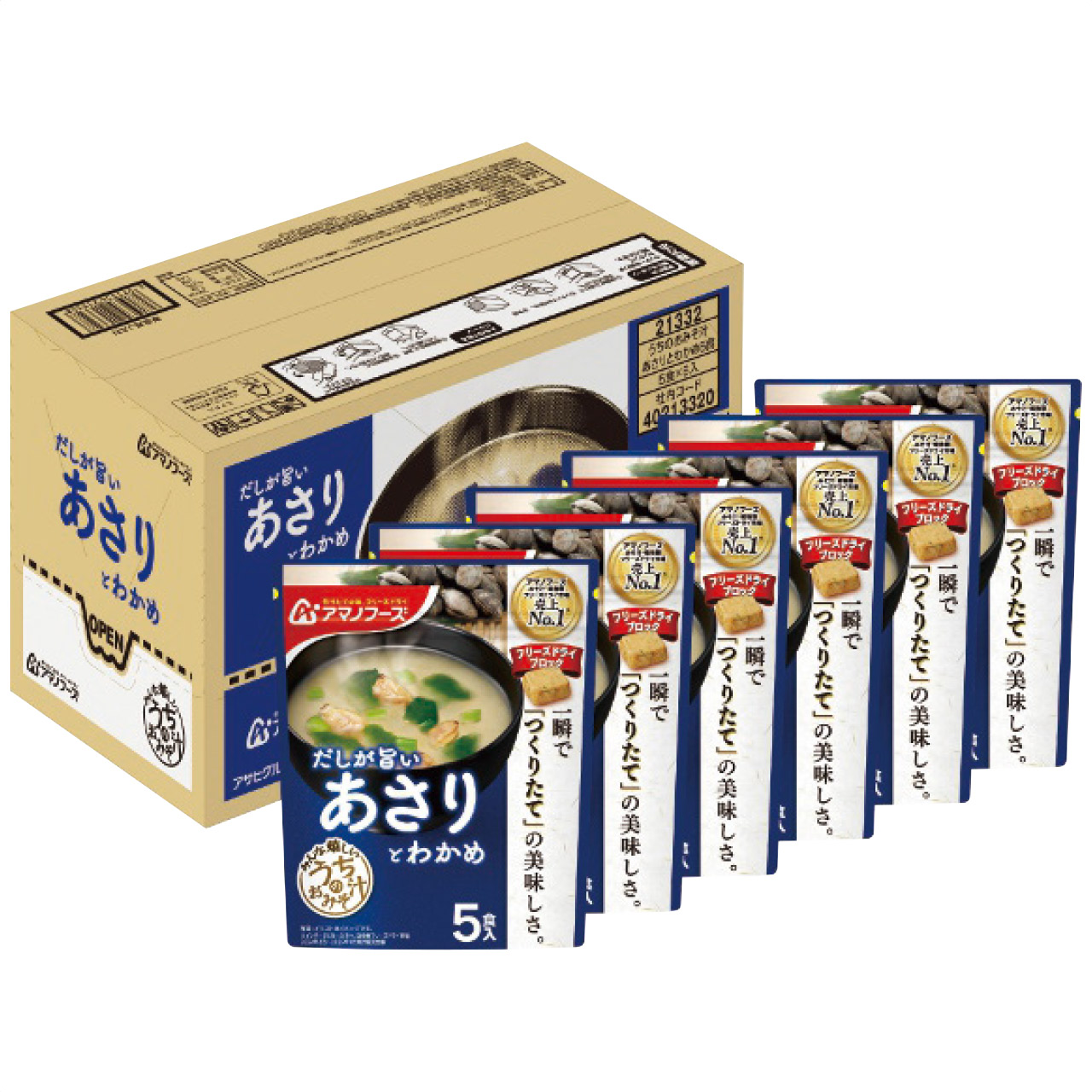 フリーズドライあさりとわかめ5食入×6袋