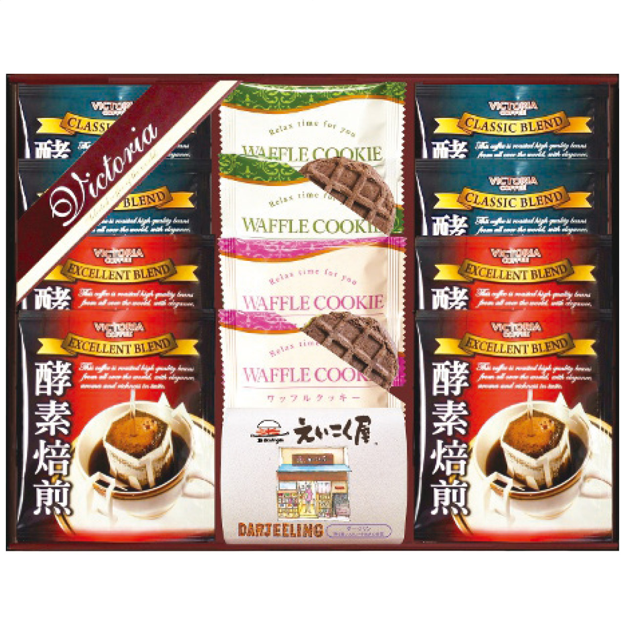 ドリップコーヒー＆紅茶・ワッフルクッキーセット VEM-20