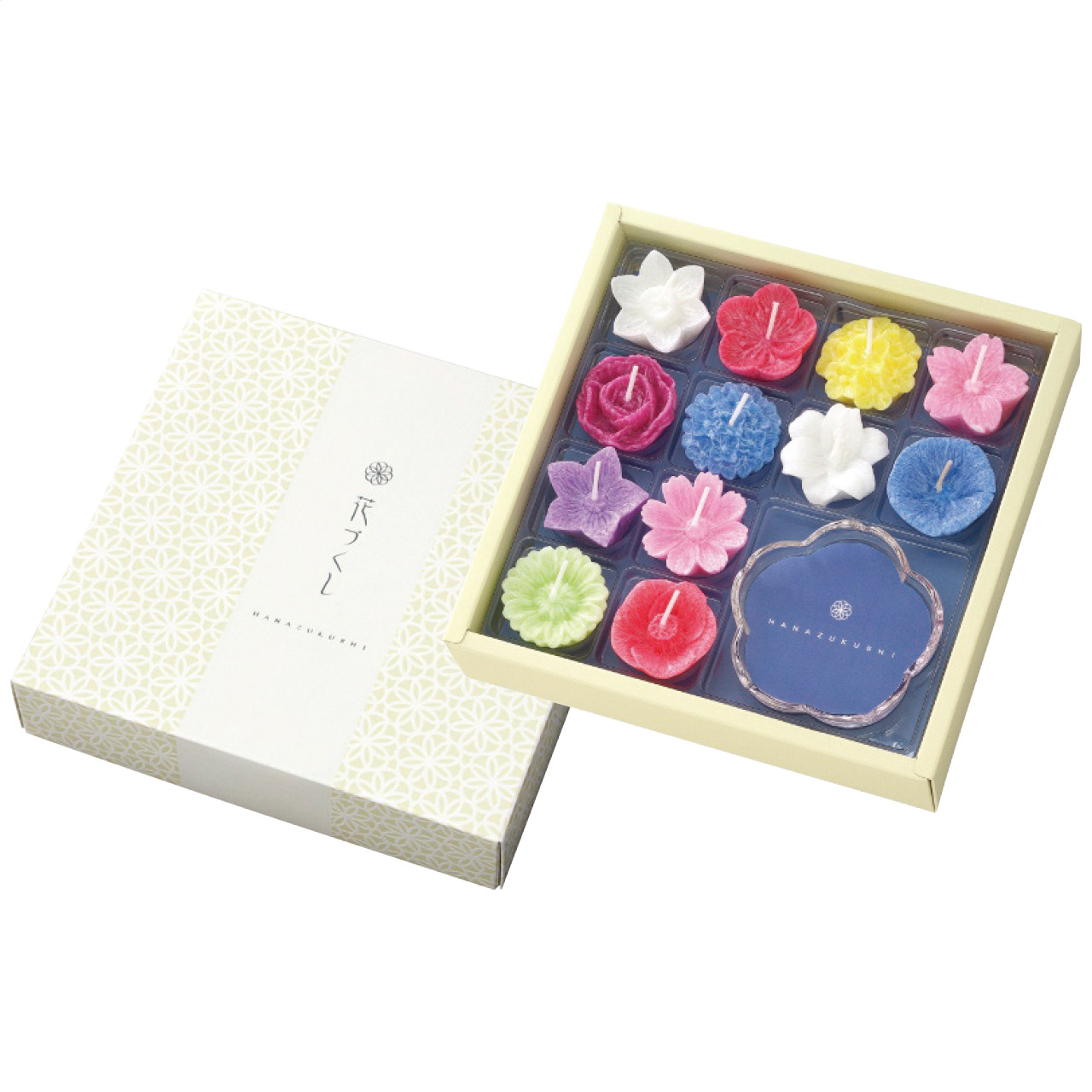 花型キャンドル・グラスセット(植物性)