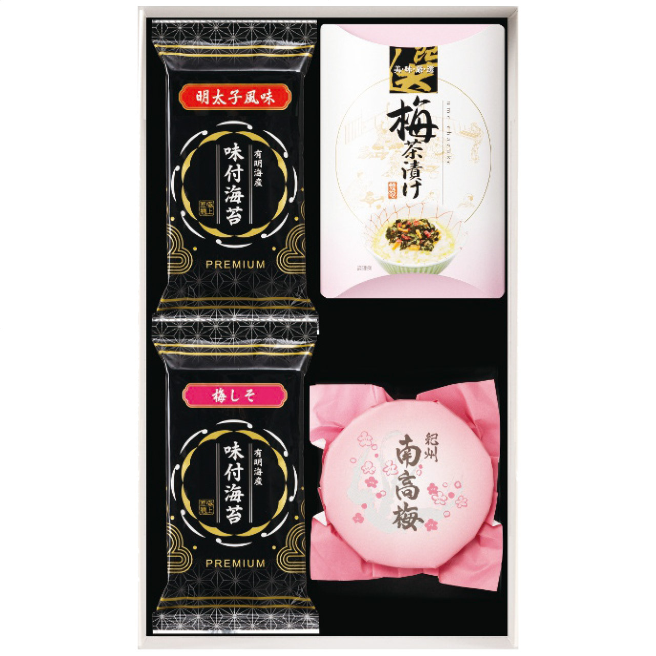 紀州南高梅梅干し・味付海苔・お茶漬けセット YUW-25