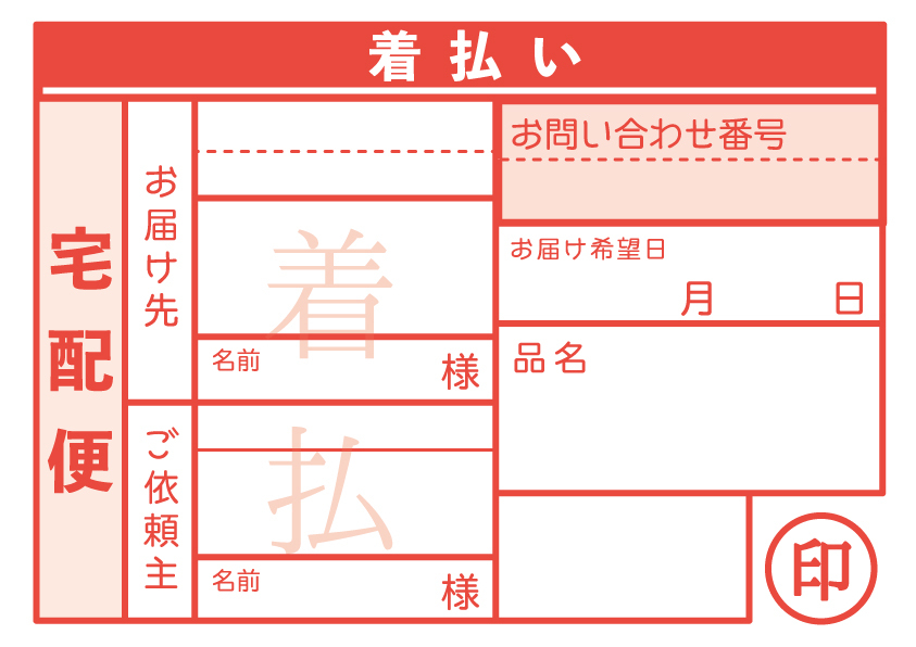 宅配着払い運賃（不在等による未配送分）