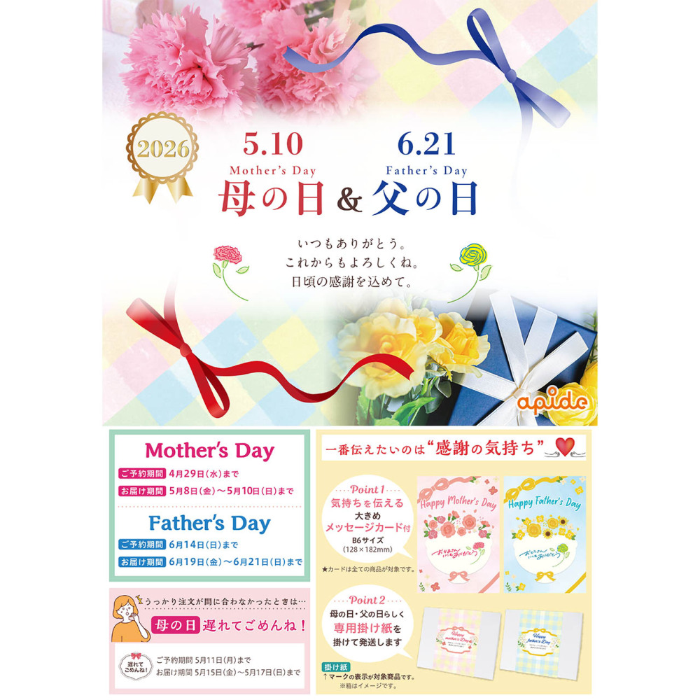 母の日・父の日チラシ　ダウンロード専用