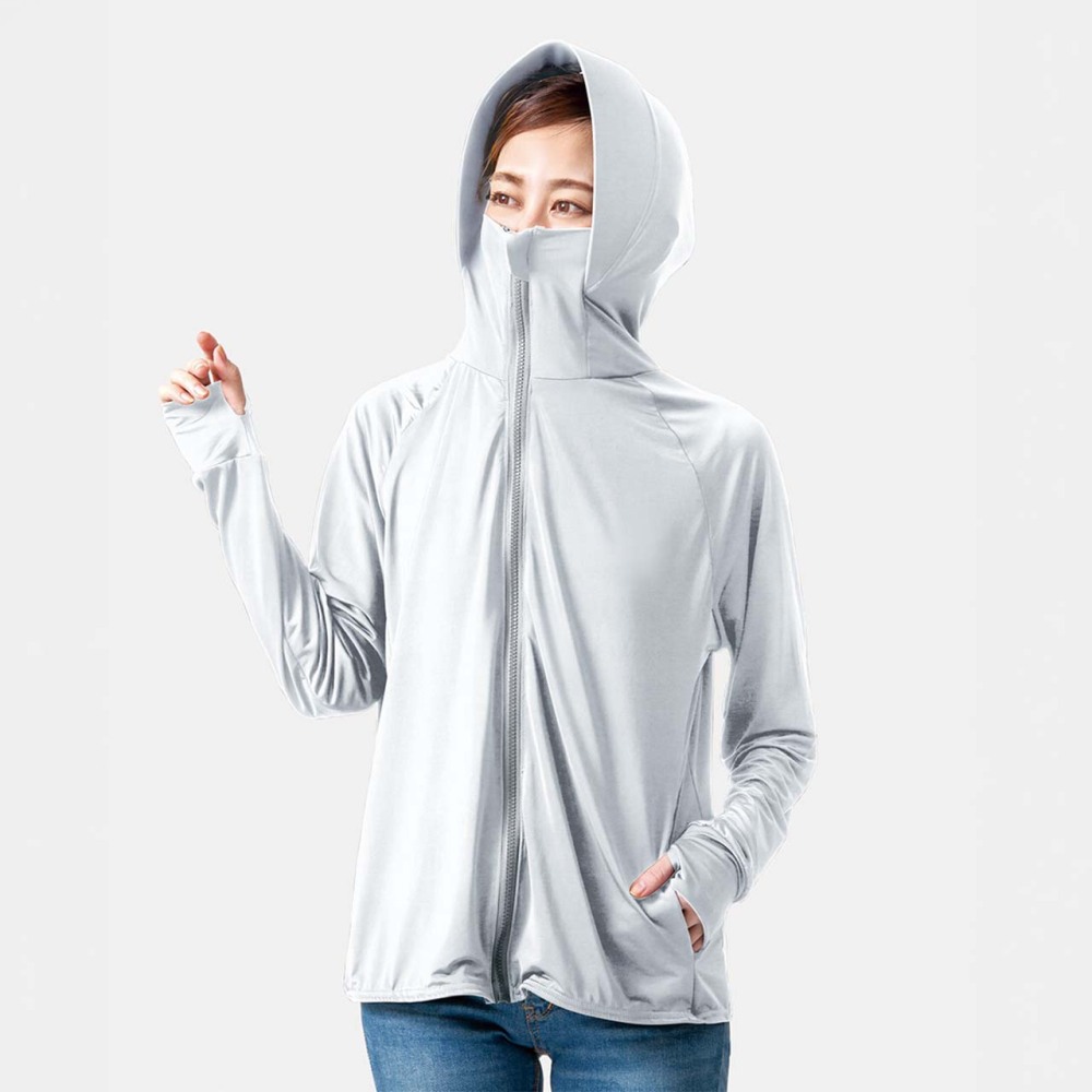 UVプロテクトパーカーシャインL（アイスブルー）